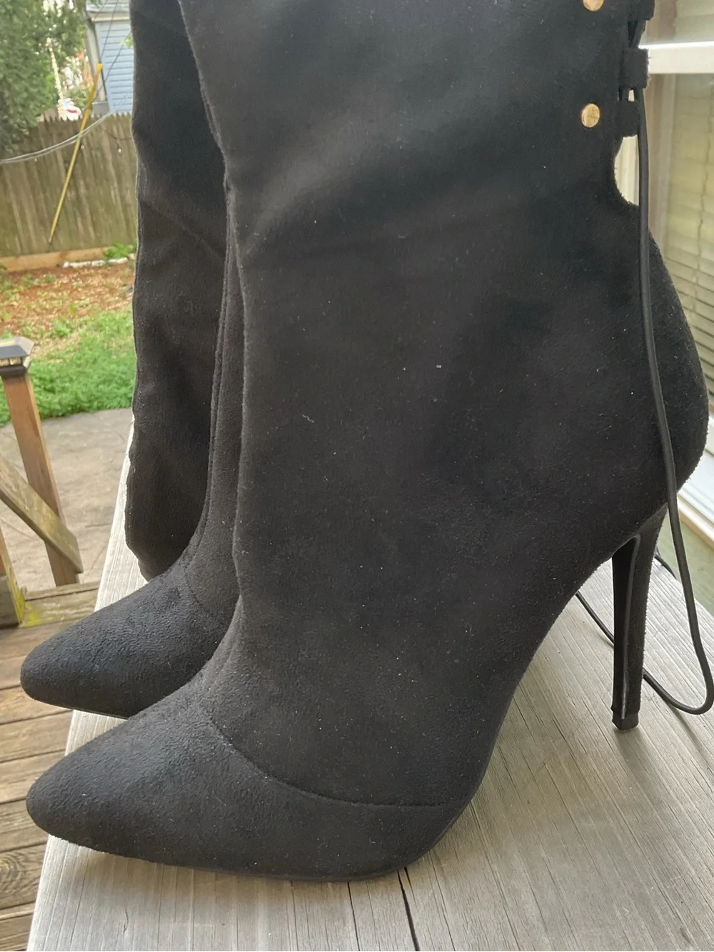 Black Over-the-Knee Stiletto Boots - Elegant Knee High Boot